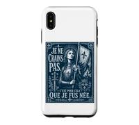 Custodia per iPhone XS Max Giovanna d'Arco I Am Not Afraid I Was Nas For This Woodcut Navy