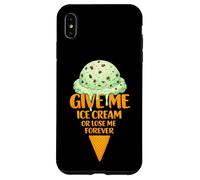 Custodia per iPhone XS Max Give Me Ice Cream Or Lose Me Forever | Gocce di cioccolato alla menta