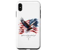 Custodia per iPhone XS Max GOD is Not Finished Yet - Vintage Watercolor Eagle 1776