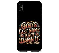 Custodia per iPhone XS Max God's Last Name Is Not Damn It Church Sarcasm Jokes -