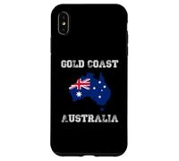 Custodia per iPhone XS Max Gold Coast Australia Vintage Bandiera Australia Mappa Design