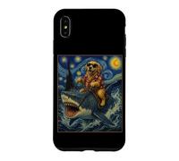 Custodia per iPhone XS Max Golden Retriever Cane Equitazione Uno Squalo Arte