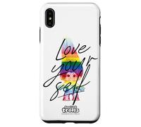 Custodia per iPhone XS Max Good Luck Trolls Love Your Self Rainbow
