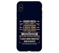 Custodia per iPhone XS Max Good Men Still Exist Funny Husband Wife Love Quote