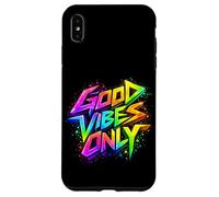 Custodia per iPhone XS Max Good Positive Graffiti Vibes Quotes Colorful Splach Colors