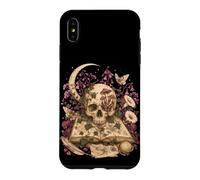 Custodia per iPhone XS Max Gothic Botanical Skull Moon Grimoire Dark Academia Book Love