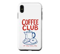 Custodia per iPhone XS Max Grafica del costume da brunch per ragazza Coffee Club Café Espresso