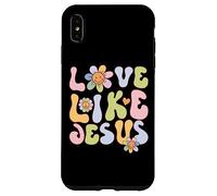 Custodia per iPhone XS Max Groovy Love Like Jesus Religious God Christian Graphic