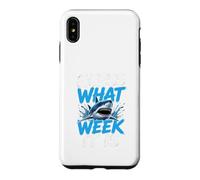 Custodia per iPhone XS Max Guess What Week it is - Cool Cartoon Shark Graphic