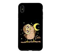 Custodia per iPhone XS Max Gufo che dorme Tipo Notte attiva Luna con stelle