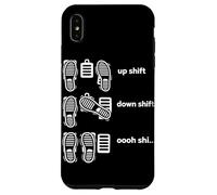 Custodia per iPhone XS Max Guida manuale Spostamento verso il basso Maiusc Divertente Auto Guy Alla deriva