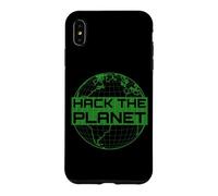 Custodia per iPhone XS Max Hack the Planet T-Shirt - Design verde per computer hacker