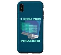 Custodia per iPhone XS Max Hacker Cybersecurity Conosci la tua password Funny Network Admin