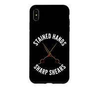 Custodia per iPhone XS Max Hairstylist Stained Hands Sharp Shears Cosmetologist