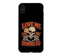 Custodia per iPhone XS Max Halloween Teschi Love Me My Demons Do Gothic Valentines