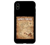 Custodia per iPhone XS Max Happiness Found Here Vintage Pirate Map Crab
