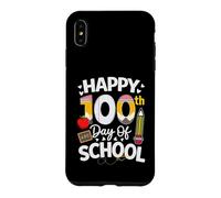 Custodia per iPhone XS Max Happy 100th Day of School teachers boys Kids Retro 100th day