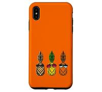 Custodia per iPhone XS Max Happy 3 amici occhiali da sole ananas caraibico party cocktail