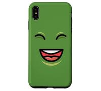 Custodia per iPhone XS Max Happy Laughing Face - Cartoon Green Avocado