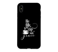 Custodia per iPhone XS Max He Fills My Cup With Grace Christian Love Bible Citazione