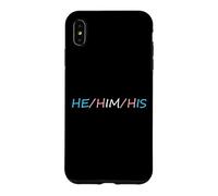 Custodia per iPhone XS Max HE HIM HIS Pronouns Trans Transgender Pround Trans Men Pride