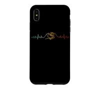 Custodia per iPhone XS Max Heartbeat Cat Hand Heart ECG Medical Cat Lover