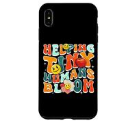 Custodia per iPhone XS Max Helping Tiny Humans Bloom Retro Colorful Teacher Design