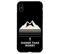 Custodia per iPhone XS Max Higher Than Worry montagna silhouette escursionista