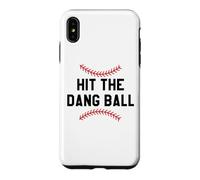 Custodia per iPhone XS Max Hit the Dang Ball Baseball Mom Sports Fan Funny Baseball Dad