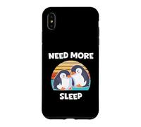 Custodia per iPhone XS Max Ho bisogno di più sonno Un pinguino che dorme carino coppia che dorme prima di andare a letto