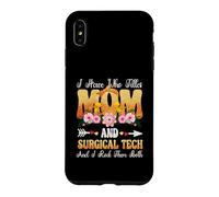 Custodia per iPhone XS Max Ho Due Titoli Mamma E Chirurgico Tech Floral Mothers Day