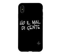 Custodia per iPhone XS Max Ho il mal di gente | Marca dolceSenso URBAN testo bianco