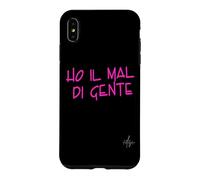 Custodia per iPhone XS Max Ho il mal di gente | Marca dolceSenso URBAN testo rosa