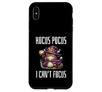 Custodia per iPhone XS Max Hocus Pocus I Can't Focus Funny ADHD Cat Saying Humor