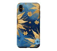 Custodia per iPhone XS Max Horror Strano Occhio Malvagio Blu Scuro