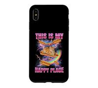 Custodia per iPhone XS Max Hotdog Meme Cat My Happy Place Bootleg Glizzy Hot Dog