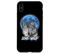 Custodia per iPhone XS Max Howling Lone Wolf On Moon Animal Funny Wolves Lover