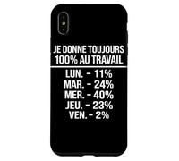 Custodia per iPhone XS Max Humour Travail Français Blague Bureau Pourcentage Ironique