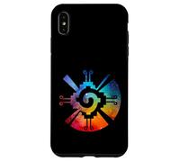 Custodia per iPhone XS Max Hunab Ku Aztec Maya Galaxy Simbolo