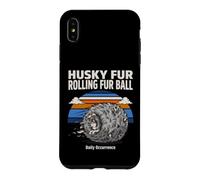 Custodia per iPhone XS Max Husky Fur Rolling Fur Palla