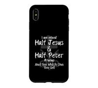 Custodia per iPhone XS Max I Am Mixed Half Jesus and Half Peter Christian #Runup Gift