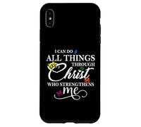 Custodia per iPhone XS Max I Can Do All Things Through Christ - Philippians 4:13 Bible