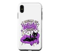 Custodia per iPhone XS Max I Dream of Witchy Things Gatto Nero Strega Halloween