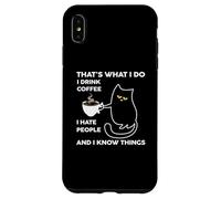 Custodia per iPhone XS Max I Drink Coffee I Hate People Cafeine Baristas Coffee Lover