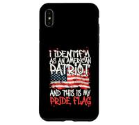 Custodia per iPhone XS Max I Identify As An American Patriot This Is My Pride Flag