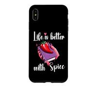 Custodia per iPhone XS Max I Like My Books Spicy Romance Book Life is Better with Spice