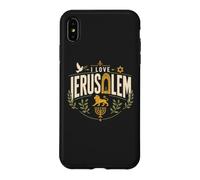Custodia per iPhone XS Max I Love Gerusalemme Israele Ebraica Ebraica Art