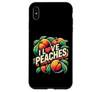 Custodia per iPhone XS Max I Love Pesche Frutta Divertente Vegano Vegetariano