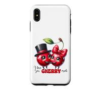 Custodia per iPhone XS Max I Love You Cherry Molto Carino Coppia Ciliegie