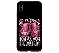 Custodia per iPhone XS Max I Love You More The End I Win Pink Gnome Valentines Couple